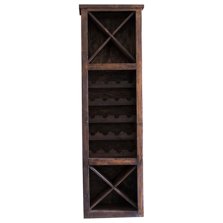Hastings Tall Wine Rack, Antique Brown, 24"x24"x60"