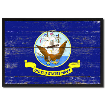 US Navy Military Flag Canvas Print, 25"x37"