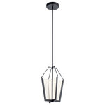 Kichler - Kichler Calters 1-LT LED Pendant 52291BKLED - Black - The Calters 19.75" LED Pendant features a tapered lantern design with Black Finishes and clear acrylic light-guide panels fearing a dotted pattern for a classic, modern design.