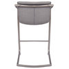 Indy Stool, Set of 2, Antique Graphite Gray, Counter Stool, Faux Leather