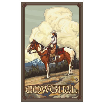 Paul A. Lanquist Cowgirl Art Print, 12"x18"
