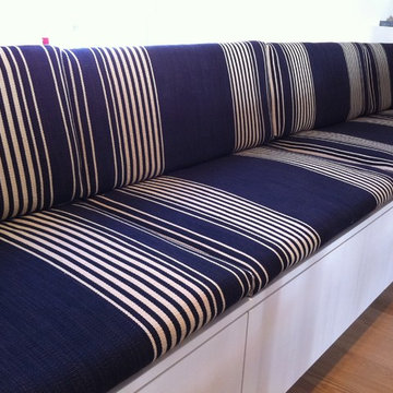 Kitchen Seating Built-In, Flat Pad Cushions, Wayzata Mn
