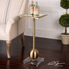 Brushed Brass Accent Side Table