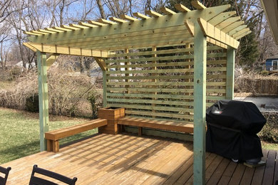 New Build - Pergola with Privacy Wall Integrated into Previously Existing Deck