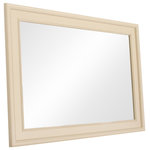 My Barnwood Frames - Ivory Poplar Mirror, 32"x38" - This Ivory Poplar Mirror is frequently chosen by those looking for a fresh and light option to enhance the traditional decor in their home. This mirror is built from poplar wood and painted ivory to give it that perfect neutral finish. The frame molding adds a touch of interest to the mirror making it an understated focal point. Add a small swag or wreath to take this mirror from traditional to farmhouse decor.3.5" frame width. Mirrors are sized according to their exterior dimensions. Viewable mirror is about 7" smaller for both dimensions.  (i.e. For a 20X30 size, a 13X23 inch mirror will be viewable). Hanging hardware comes included