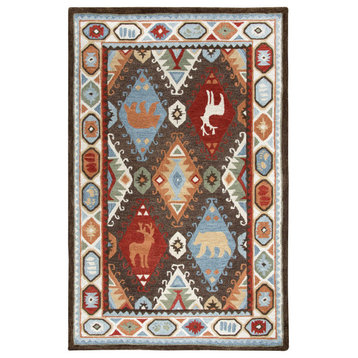 Rizzy Home NWD102 Northwoods Area Rug 5'x8' Brown