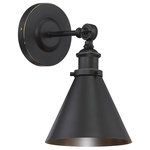Savoy House - Glenn 1-Light Wall Sconce, Classic Bronze, 12" - Add a nostalgic look to your design with the Glenn wall sconce by Savoy House. This fixture, with its conical shade, vintage-inspired hardware and bronze finish, has schoolhouse influences that pair well with many styles.