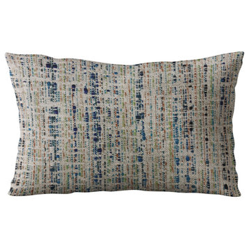 Plutus Blue Mixed Stripe Luxury Throw Pillow, 20"x36"