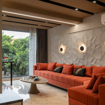 The Tranquil House | Modern Lounge Area | Ahmedabad
