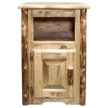 Glacier Country Collection End Table With Door, Left Hinged