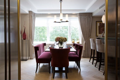 Contemporary dining room in Buckinghamshire.