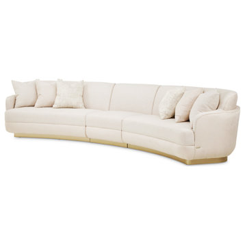Aurora 3-Piece Sectional Sofa Linen/Moonlight