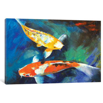 "Sanke Koi Painting" by Michael Creese, Canvas Print, 26x18"
