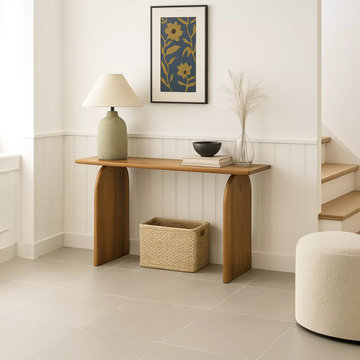 Japandi Walnut Entry Console for Calm, Modern Living