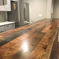 Solid Maple Bar Top Counter - Kitchen Countertops