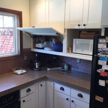 18" deep full sized upper cabinets with refaced base cabinets