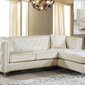Jesse Velvet 2pc. Reversible Sectional