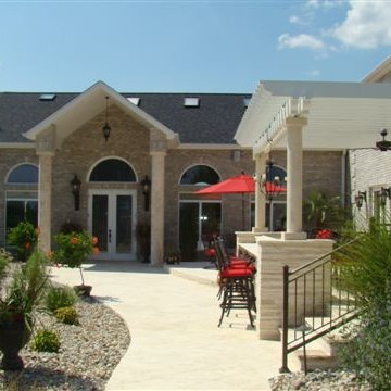 Custom Home Tile Patio Design
