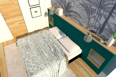 Chambre design et tête de lit sur mesure