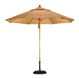 California Umbrella 9' Fiberglass Market Umbrella Pulley - Outdoor Umbrellas