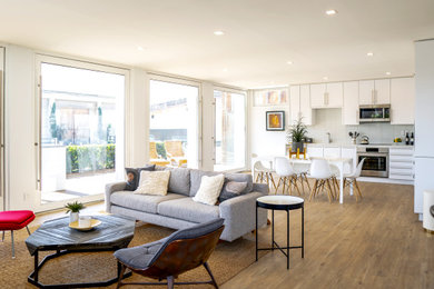 Example of a minimalist living room design in Los Angeles