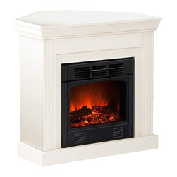 Holly & Martin&trade; Bastrop Petite Convertible Electric Fireplace-Ivory - Indoor Fireplaces