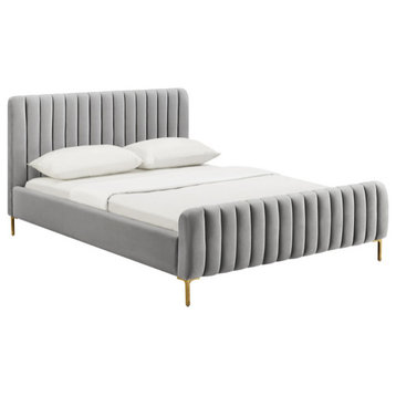 Angela Grey Bed in Full - Grey