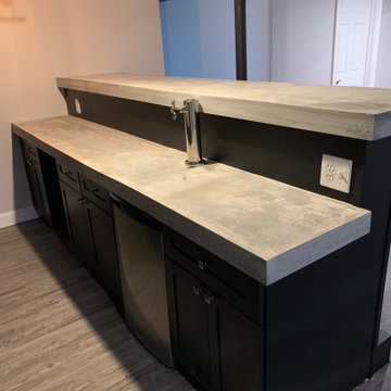 Concrete Countertop with Beer Tap