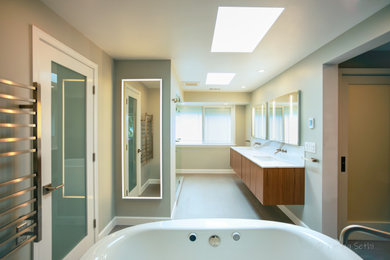 Inspiration for a contemporary bathroom remodel in Seattle