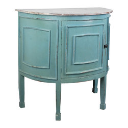 Sunset Trading Cottage Half Round Cabinet - Accent Chests And Cabinets