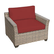 TKC Monterey Outdoor Wicker Club Chair in Terracotta
