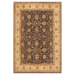 Bareens Designer Rugs - Boho Chic Ziegler Brian Charcoal Beige Hand-Knotted Wool Rug - 8'10'' x 12'0'' - Enhance the ambiance of your home with this magnificent Persian-influenced Turkish hand-knotted rug made by skilled artisans capable of creating the most exceptional vegetable dyes and hand-spun wool. This exquisite handmade rug is a one-of-a-kind Peshawar Kafkaz, otherwise identified as Chobi, Chobi Peshawar, Oushak, or Ziegler rug. These handmade rugs are crafted in Pakistan utilizing superior-quality wool imported from Australia, New Zealand, and Korea in two types of weaves: the Persian weave and the Mori weave. This rug is meticulously crafted by hand using the finest natural vegetable dyes extracted from local plants. The artisans use a blend of hand-spun local and fine merino wool, resulting in a rug with a compelling texture, higher lanolin content, and longer staple. The artisans occasionally incorporate natural or artificial silk into the pile to enhance specific motifs. The finished product is an awe-inspiring execution of flawless design and an understated palette that exudes elegance.