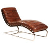 James Leather Lounge Chair Chaise