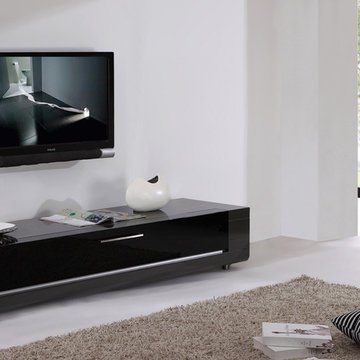 B-Modern | Editor Remix Grey High-Gloss TV Stand -$1360.00