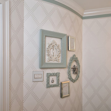 Collage on a curved wall