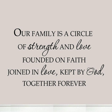 VWAQ Our Family is a Circle of Strength and Love Founded on Faith Joined By Love
