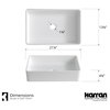 Karran White Acrylic 21" Rectangular Vessel Sink and Faucet Kit, Stainless Steel