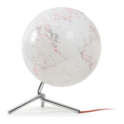 Globe: Modern World Globe with Light - World Globes