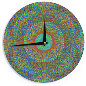 12-Inch Kess InHouse Robin Dickinson Love Nature Forest Wall Clock