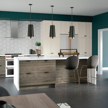 Kitchen Craft Cabinetry: Two-Tone Modern Kitchen