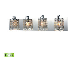 Luxe / Glam 4 Light Vanity Light in Polished Chrome Finish