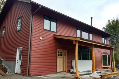 Inspiration for a rustic exterior home remodel in St Louis