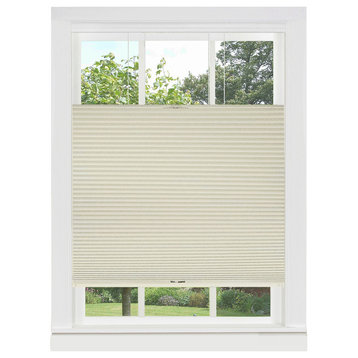 Top Down-Bottom Up Cordless Honeycomb Cellular Shade, 33"x64", Alabaster