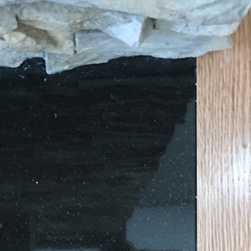 Polished Black Granite Fireplace Hearth