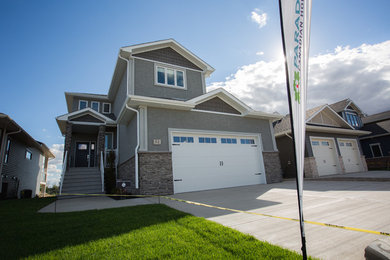Example of a classic exterior home design in Calgary