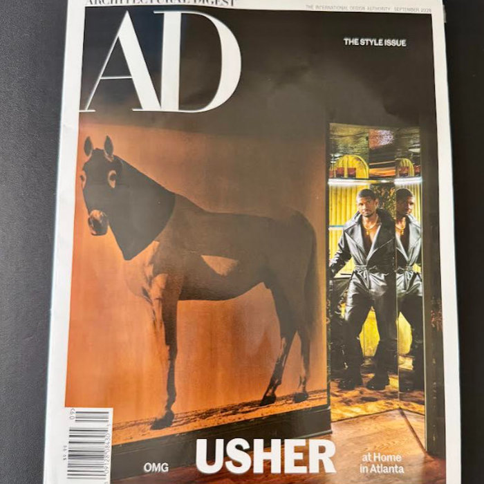 Front cover of Architectural Digest September 2026 issue featuring Usher at home in Atlanta