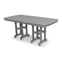 Polywood - Ivy Terrace Classics 37"x72" Dining Table, Slate Gray - Outdoor Dining Tables