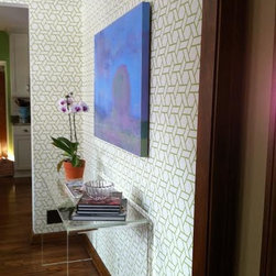 Waterfall style Lucite console tables - Console Tables