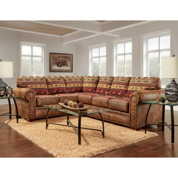 American Furniture Classics Model B1650K Sierra Lodge Two Piece Sectional Sofa