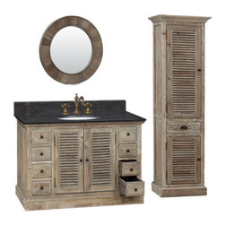 Abel 48 inch Rustic Single Sink Bathroom Vanity - Bathroom Vanities And Sink Consoles